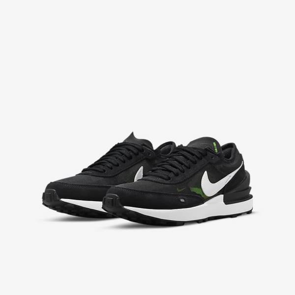 Nike Waffle One Older Otroci Superge Temno Siva / Črna / Zelena | NK874UNY