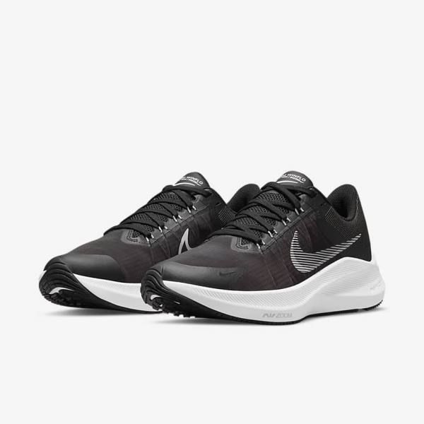 Nike Winflo 8 Road Ženske Tekaški Čevlji Črna / Temno Siva / Svetloba Siva / Bela | NK296CQR