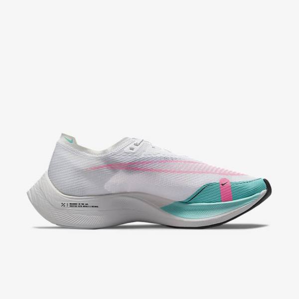 Nike ZoomX Vaporfly Next% 2 Road Racing Moški Tekaški Čevlji Zelena / Modra / Bela / Črna | NK647JRK