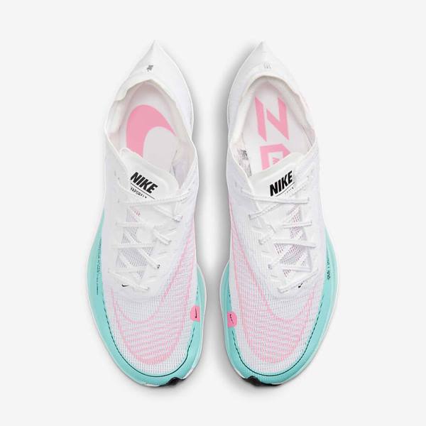 Nike ZoomX Vaporfly Next% 2 Road Racing Moški Tekaški Čevlji Zelena / Modra / Bela / Črna | NK647JRK