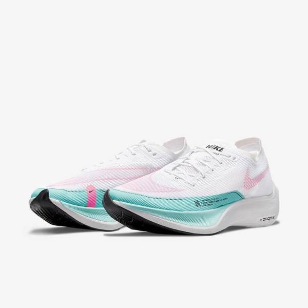 Nike ZoomX Vaporfly Next% 2 Road Racing Moški Tekaški Čevlji Zelena / Modra / Bela / Črna | NK647JRK