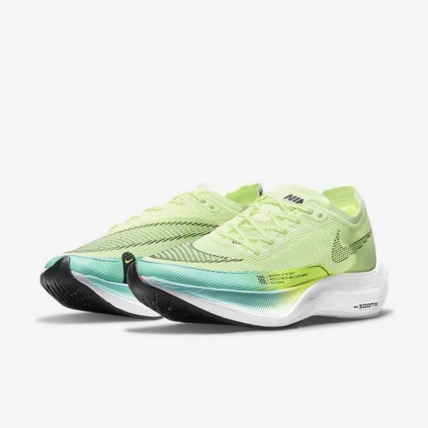 Nike ZoomX Vaporfly Next% 2 Road Racing Ženske Tekaški Čevlji Črna / Kovinski Zlato / Bela | NK714OTZ