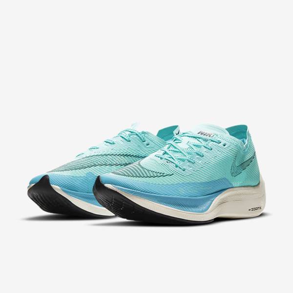 Nike ZoomX Vaporfly Next% 2 Road Racing Moški Tekaški Čevlji Bela / Kovinski Srebrna / Črna | NK743TQN