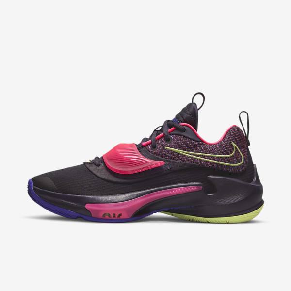 Nike Zoom Freak 3 Moški Košarkaški Copati Vijolična / Roza / Vijolična / Svetloba Limona | NK679EZU