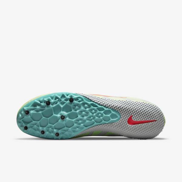 Nike Zoom Rival S 9 Athletics Sprinting Spikes Ženske Tekaški Čevlji Turkizna / Oranžna | NK843NRA