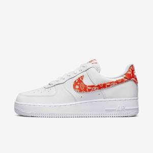 Nike Air Force 1 07 Ženske Superge Bela / Oranžna | NK763EVW