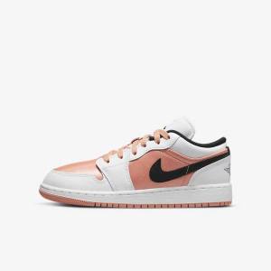 Nike Air Jordan 1 Low Older Otroci Superge Bela / Črna | NK608WEC