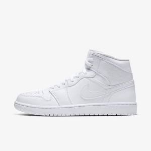 Nike Air Jordan 1 Mid Moški Jordan Čevlji Bela | NK604BGH