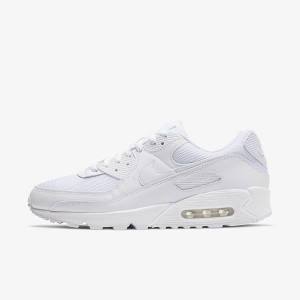 Nike Air Max 90 Moški Superge Bela / Siva / Bela | NK068EFP