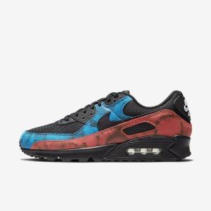 Nike Air Max 90 Moški Superge Črna / Modra / Rdeča / Bela | NK351FVO