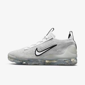 Nike Air VaporMax 2021 FK Moški Superge Bela / Črna / Kovinski Srebrna | NK071VDY