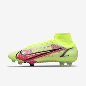 Nike Mercurial Superfly 8 Elite FG Firm-Grounds Ženske Nogometni Čevlji Črna / Svetloba Rdeča | NK640AGX