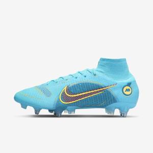 Nike Mercurial Superfly 8 Elite SG-PRO Anti-Clog Traction Soft-Ground Ženske Nogometni Čevlji Modra / Oranžna | NK165CKM