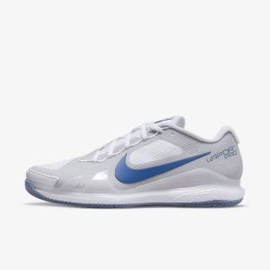 Nike NikeCourt Air Zoom Vapor Pro Hard-Court Moški Tenis Copati Bela / Siva / Mornarica | NK312ZQN