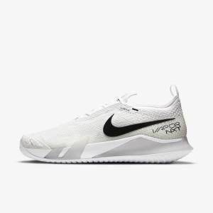 Nike NikeCourt React Vapor NXT Hard-Court Moški Tenis Copati Bela / Siva / Črna | NK614OPT