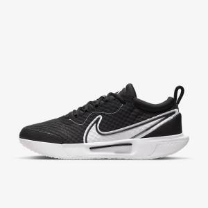 Nike NikeCourt Zoom Pro Hard Court Moški Tenis Copati Črna / Bela | NK517VUH