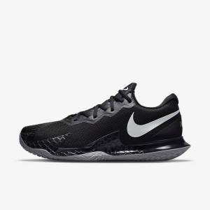 Nike NikeCourt Zoom Vapor Cage 4 Rafa Hard Court Moški Tenis Copati Črna / Kovinski Srebrna | NK671ZPM