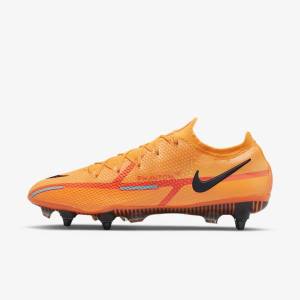 Nike Phantom GT2 Elite SG-Pro AC Soft-Ground Ženske Nogometni Čevlji Oranžna / Svetloba Rdeča / Črna | NK480RTN