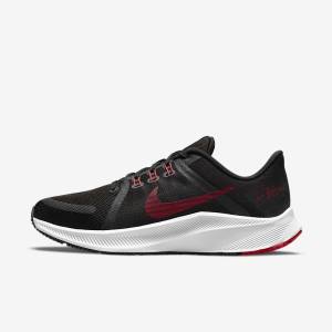 Nike Quest 4 Road Moški Tekaški Čevlji Črna / Bela / Temno Siva / Rdeča | NK751SER