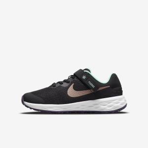 Nike Revolution 6 FlyEase Older Easy On-Off Road Otroci Tekaški Čevlji Mete | NK654RZA