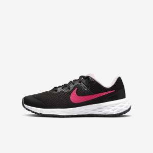 Nike Revolution 6 Older Road Otroci Tekaški Čevlji Črna / Roza | NK102KPD