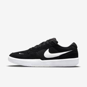 Nike SB Force 58 Ženske Skate Čevlji Črna / Bela | NK954ABX